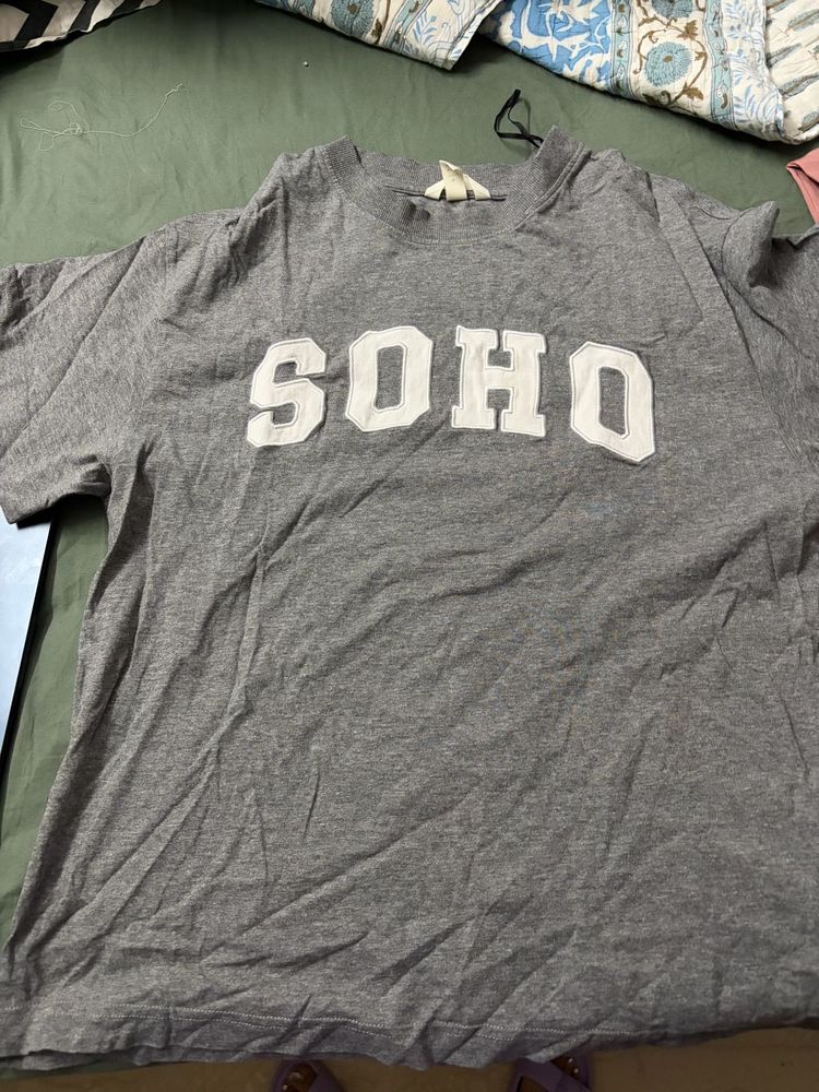 Grey SOHO Graphic T-Shirt