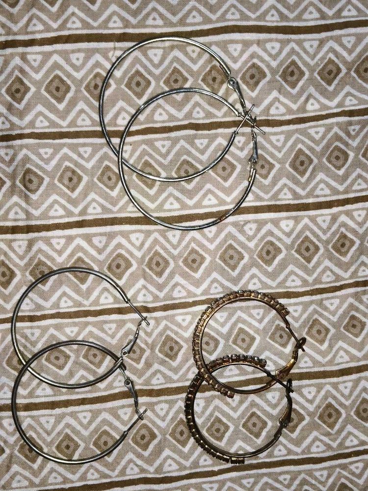 Set of 3 Hoop Earrings