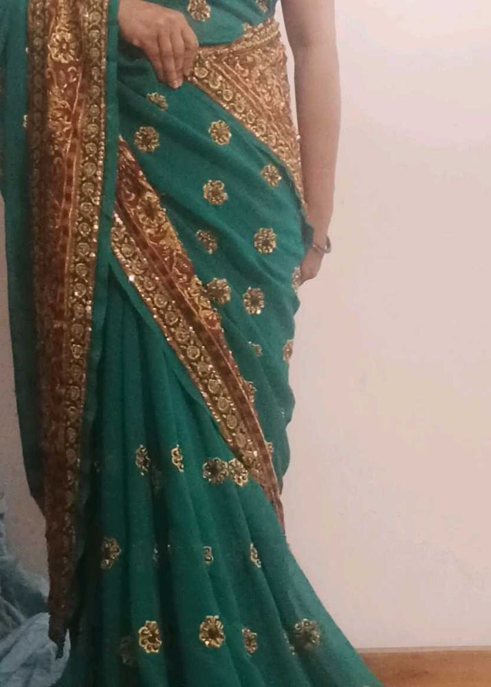 Green Saree (Free delivery)