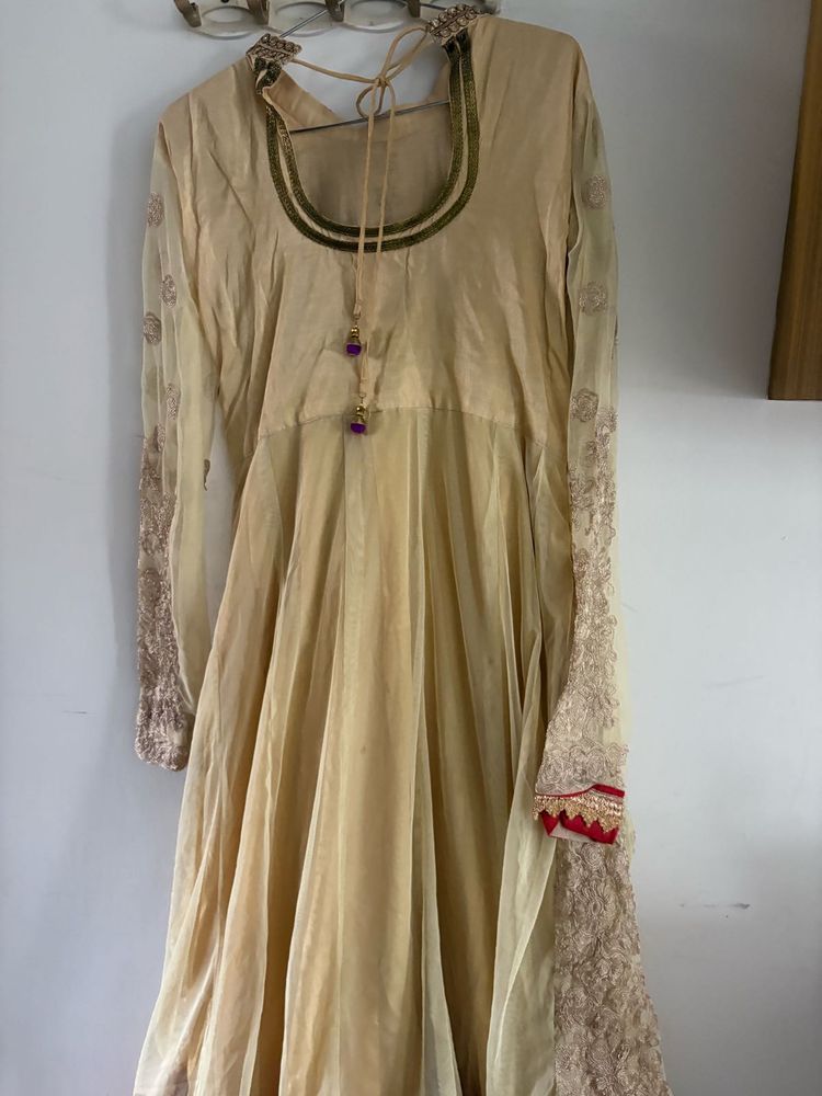 Elegant Beige Anarkali Suit