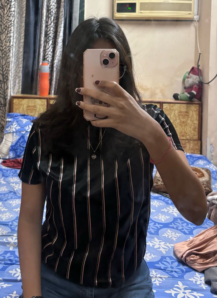 Tally Weijl VELVET STRIPED TOP
