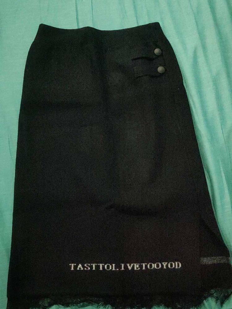 Elegant winter Black Skirt