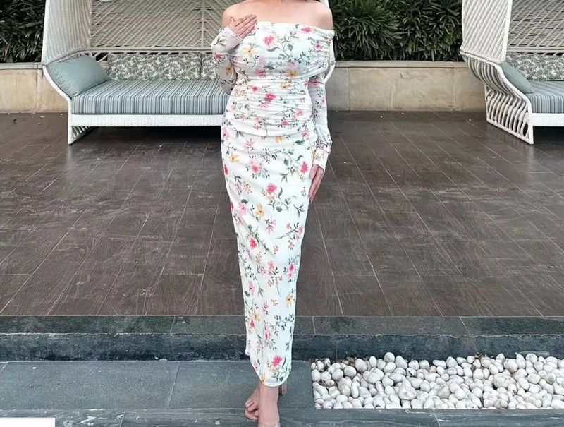 NEW - Floral Off-Shoulder Maxi Dress