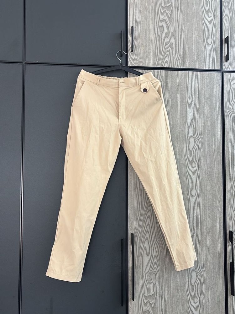 Classic Beige Wide Leg Trousers