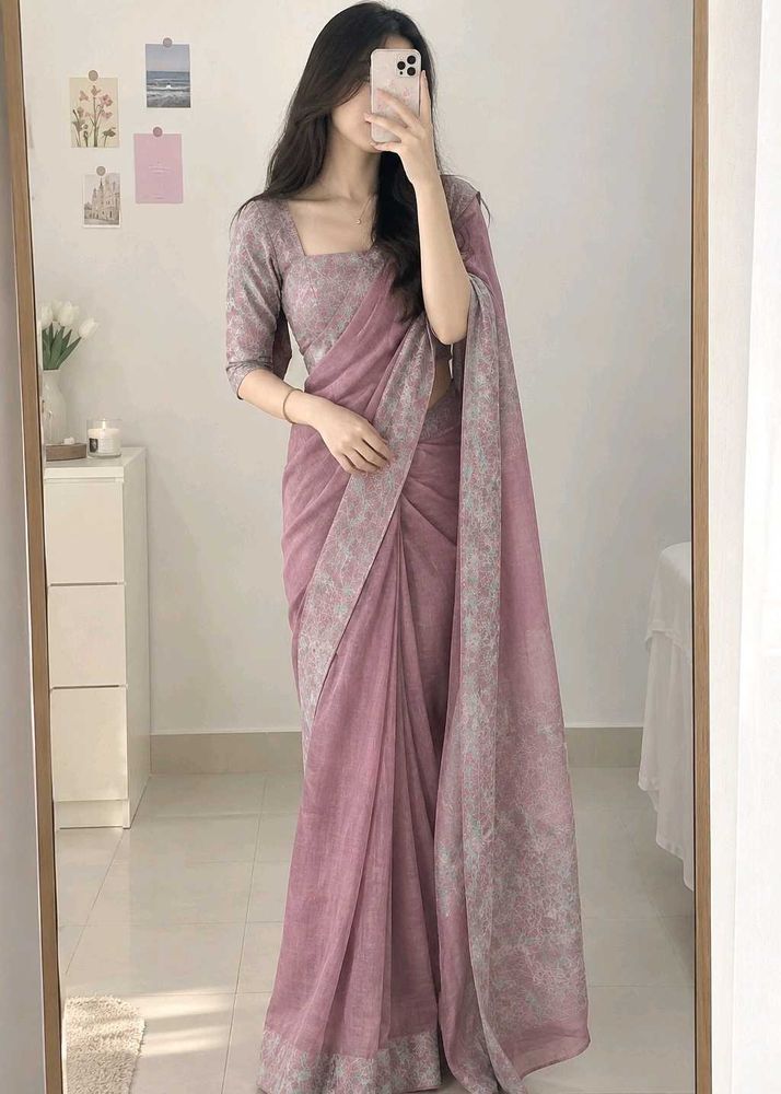 Elegant Pink Saree
