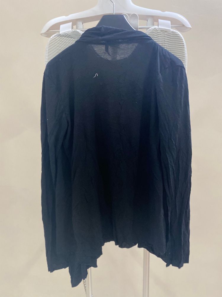 Chic Black Lightweight Cardigan