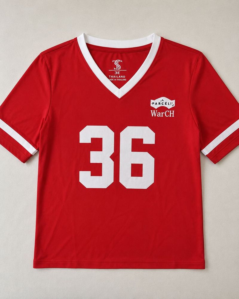 Red T-Shirt with "36" Graphic