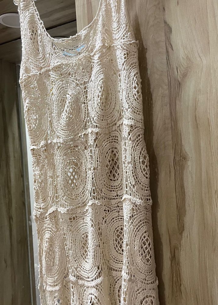 Boho Crochet Mini Dress
