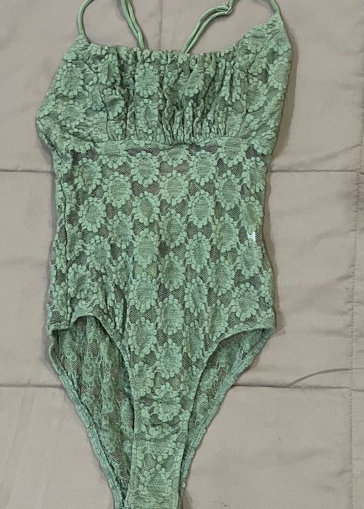 Mint Green Lace Bodysuit