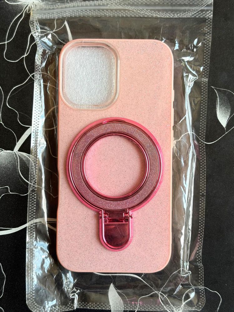 iPhone 16,17 Case Shimmer Stand Pink Shimmercover