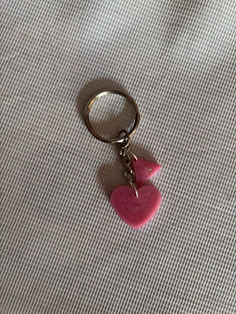 Pink Heart Keychain