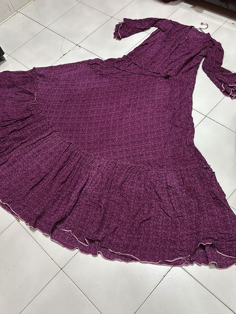 Purple floor length Maxi Dress