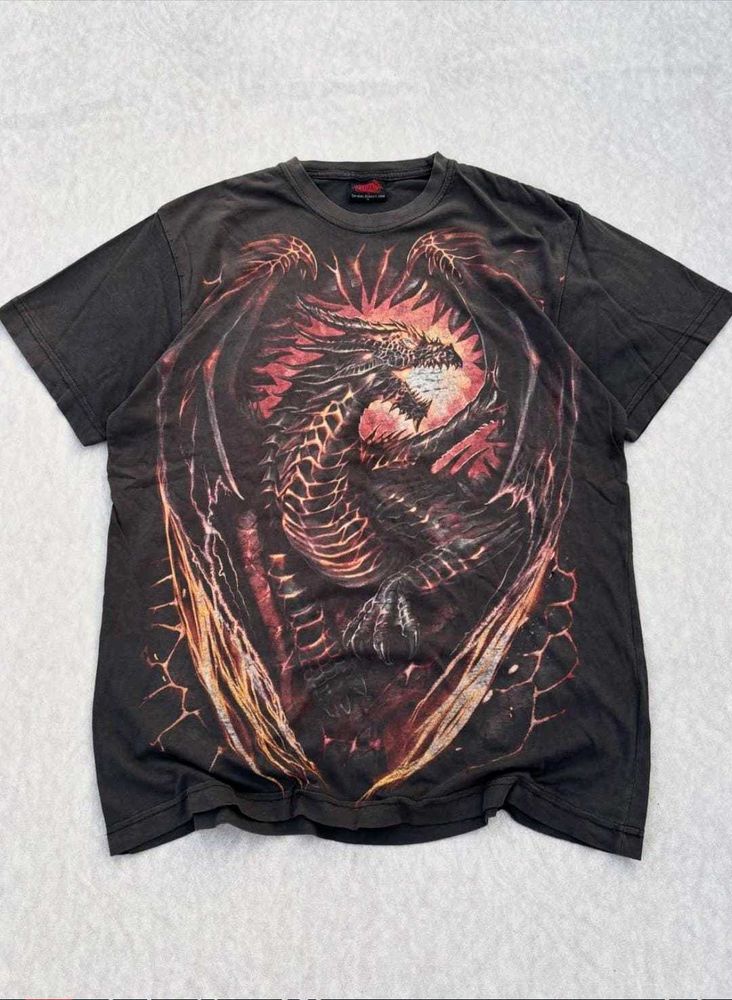 Graphic Dragon Print T-Shirt