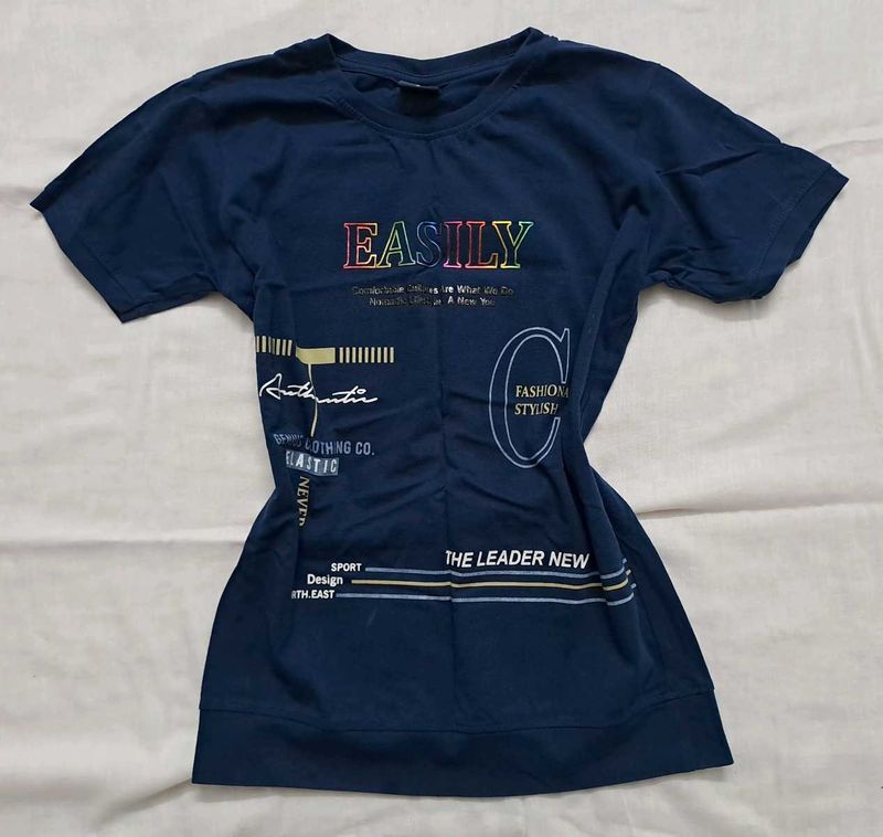 Navy Blue Graphic T-Shirt