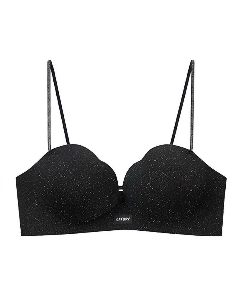 Sparkling Black Strappy Bra