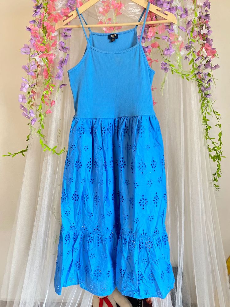 Blue Eyelet Sundress