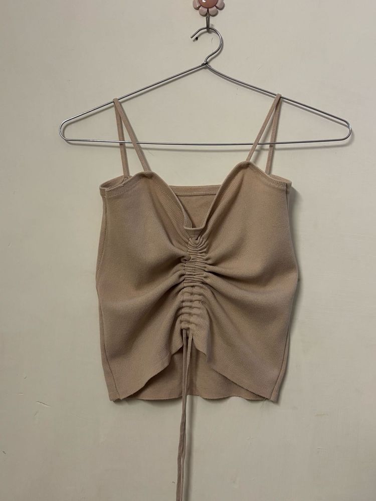 Ruched Drawstring Camisole Top