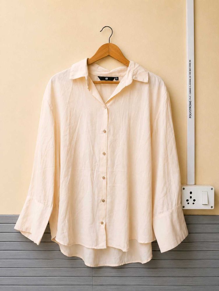 Stylish Beige Linen Shirt (Women)