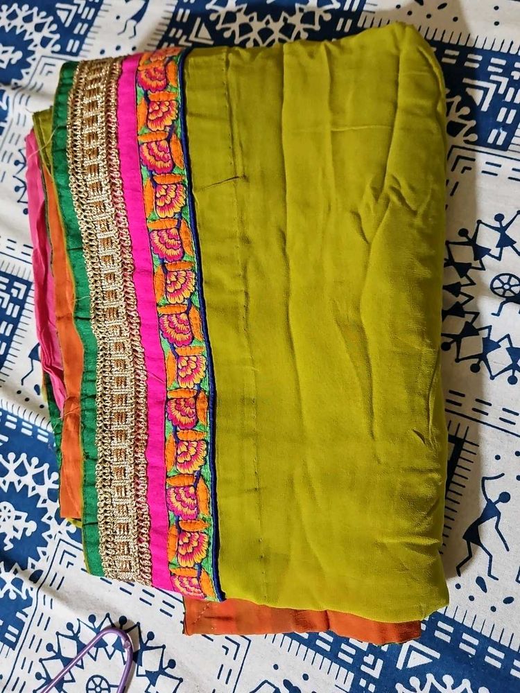 🔻Price Drop-Multicolour Saree With Blouse