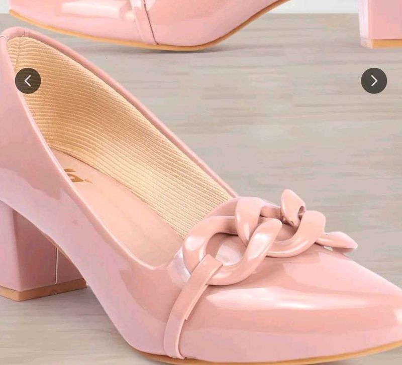 Chic Pink Block Heels