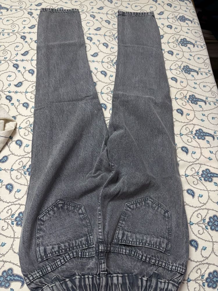 Gray Wash Jogger Jeans