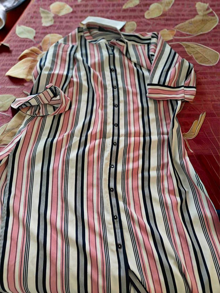 Striped Button-Down Kurta