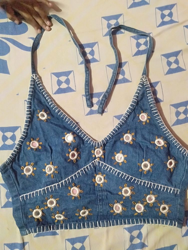Denim Corset Top