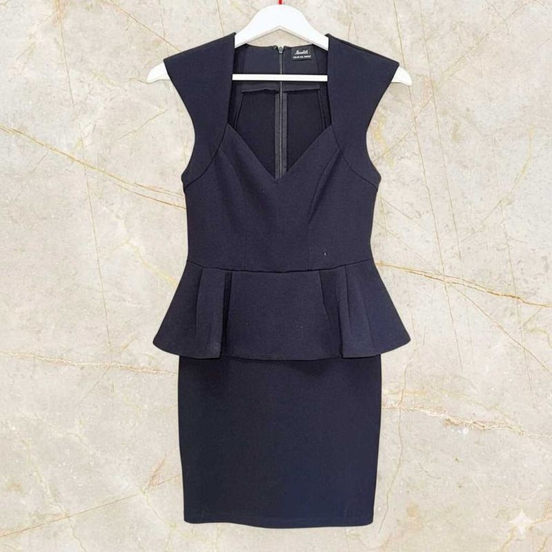 Black Peplum Dress