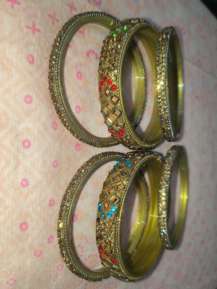 Exquisite Embellished Bangles Set