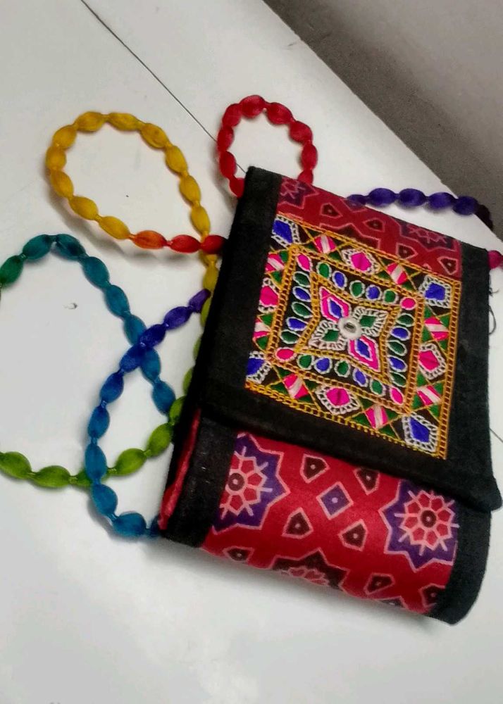 Boho Embroidered Clutch Bag