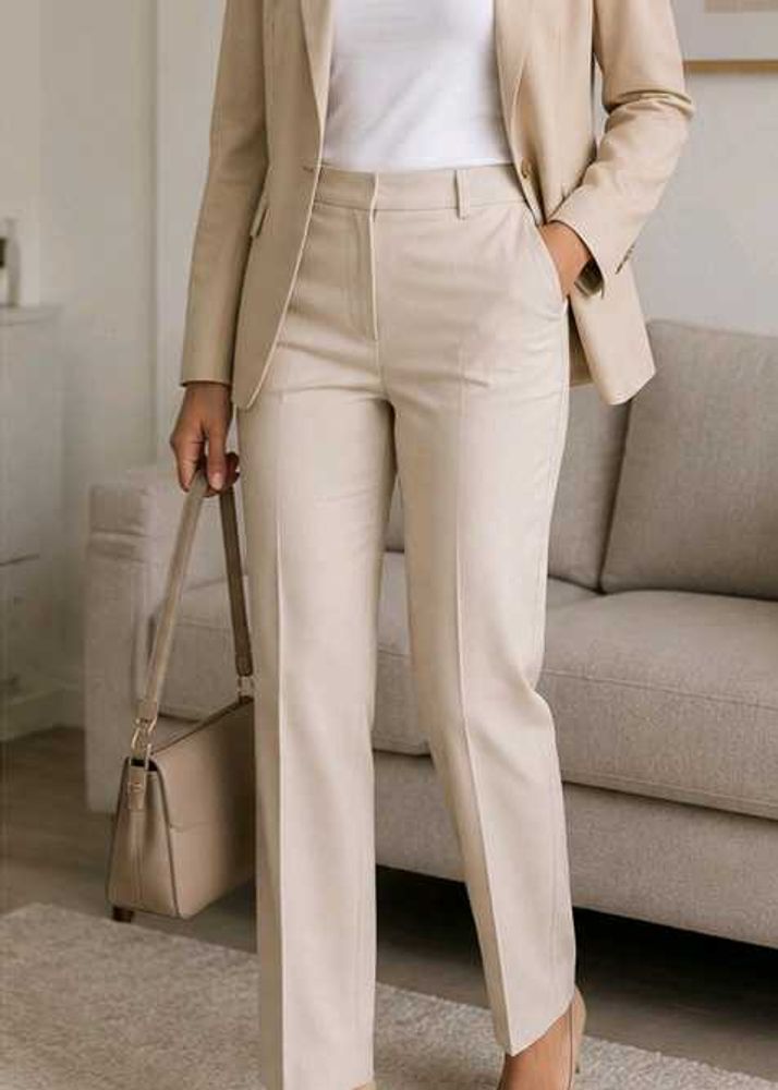 Elegant Piazza Sempione Beige Formal Trousers