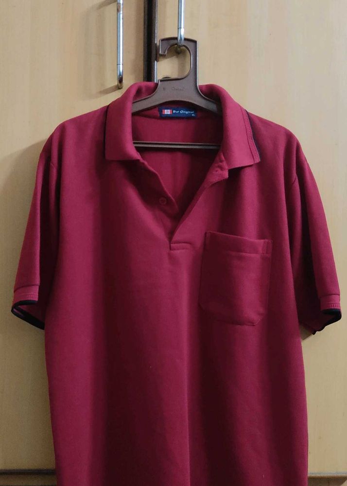 Price Drop Maroon Polo T-shirt