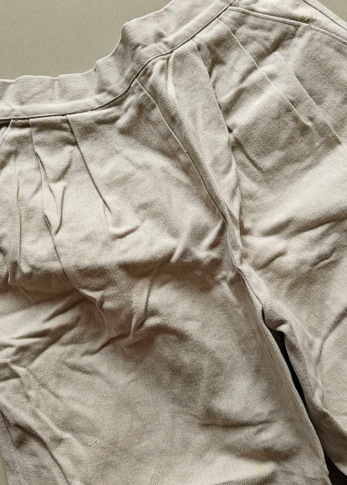 Comfortable Beige Pleated Pants