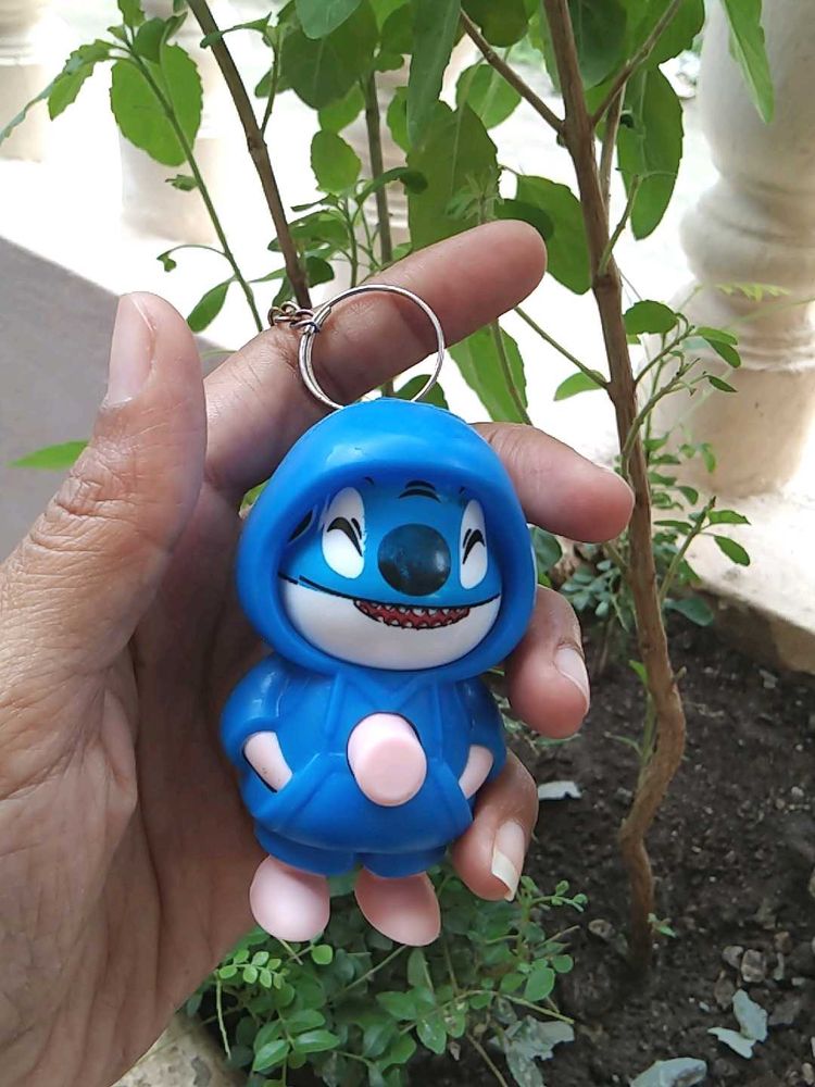 🧿Cute Blue Cartoon Character Keychain