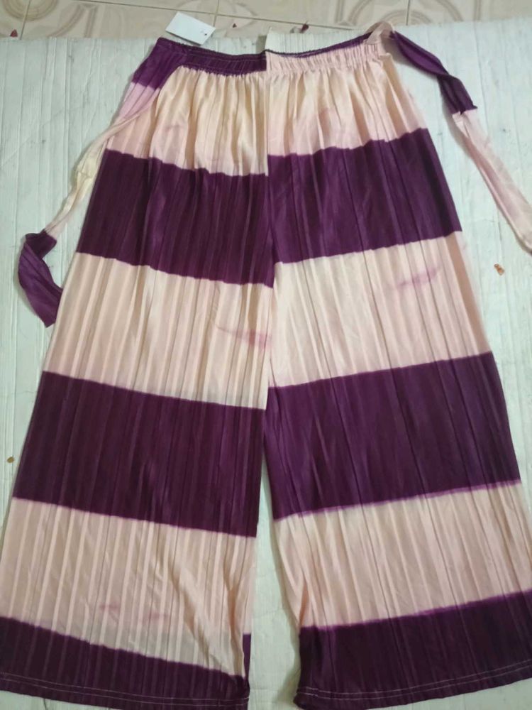 NEW Boho Striped Pleated Palazzos