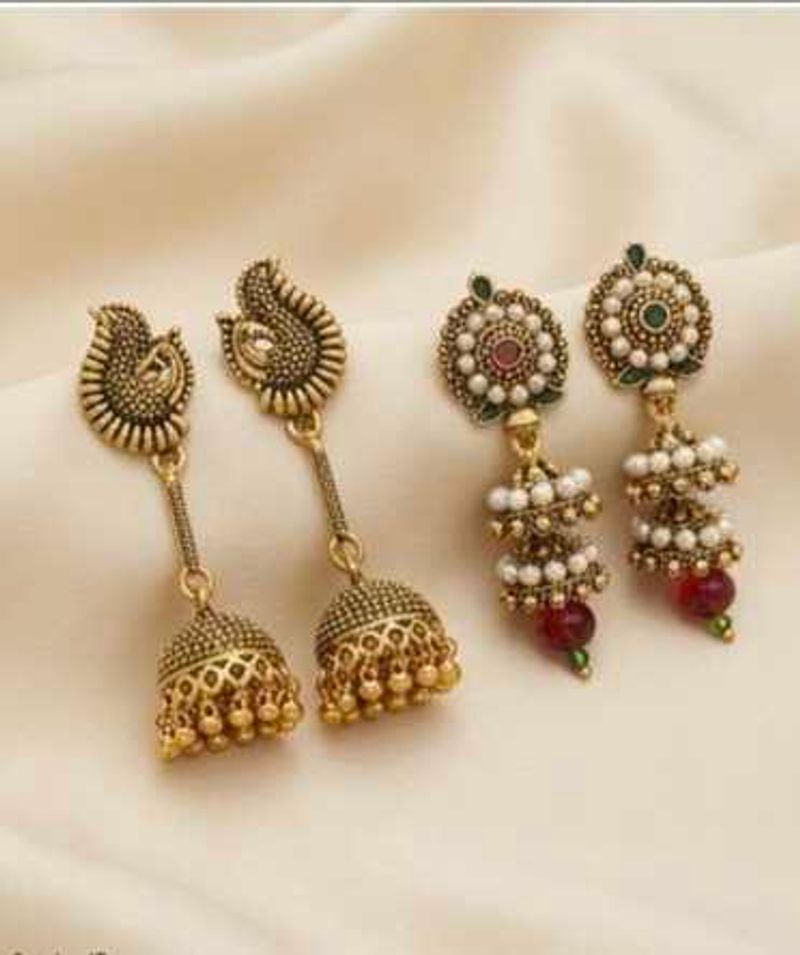 Exquisite Peacock Jhumka Earrings