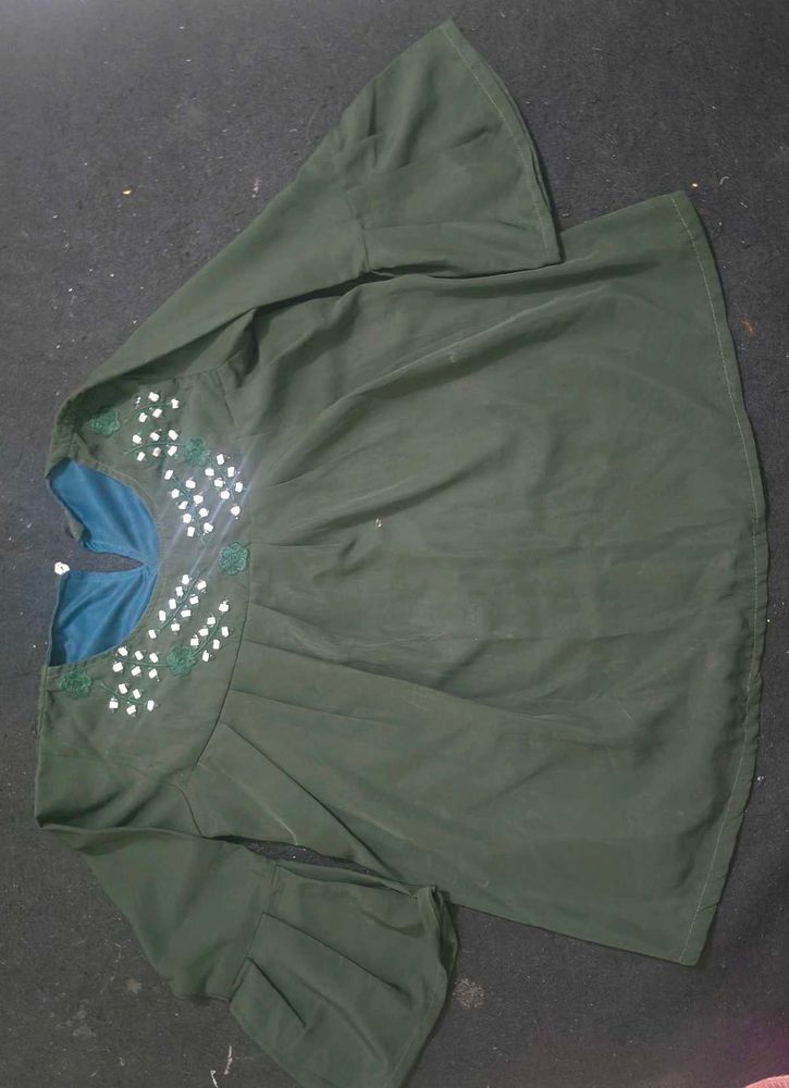Stylish Olive Green Kurta
