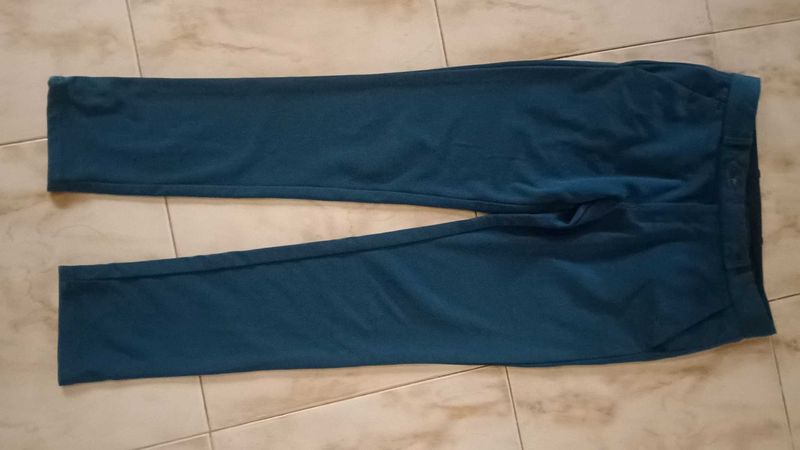 Zara Teal Blue Comfortable Trousers