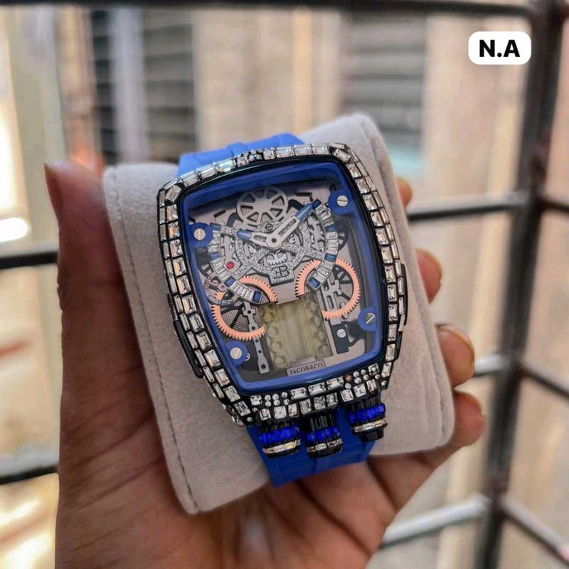 Jacob &amp; Co Inspired Skeleton Watch💎 Diamond Studd