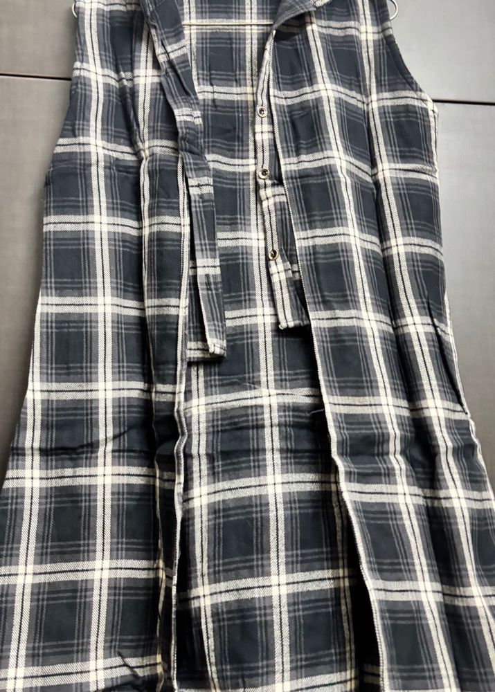 Chic Plaid Sleeveless Dress
