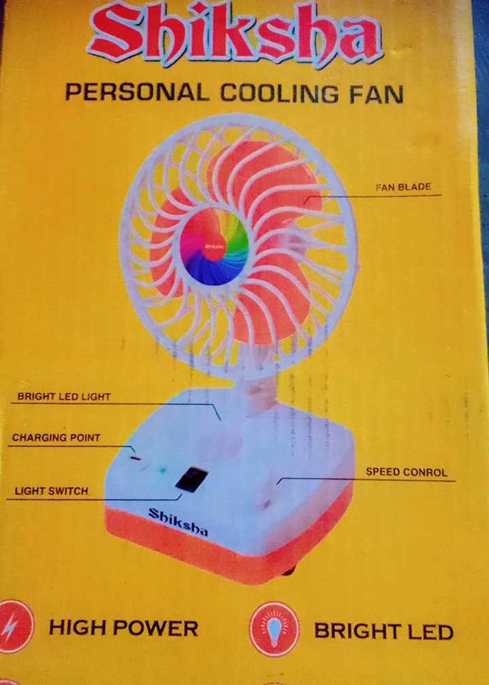 Rechargeable Fan With A Light ,