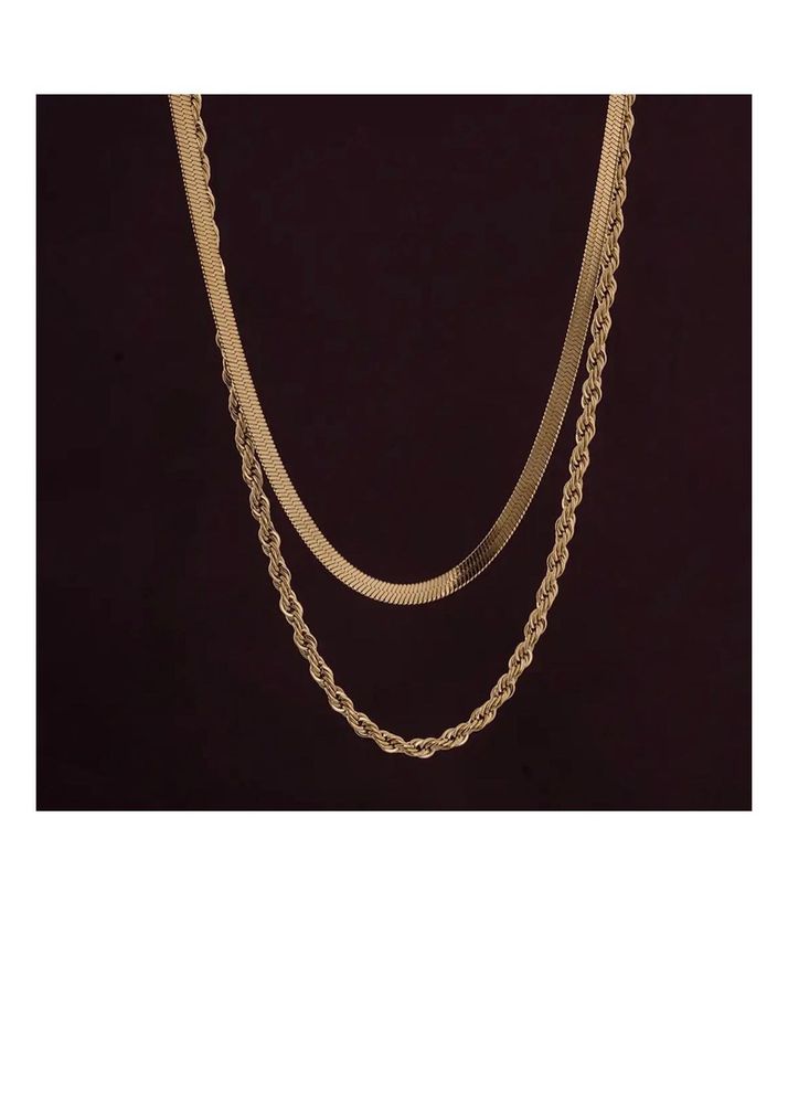 Layered Gold Chain Necklace Set