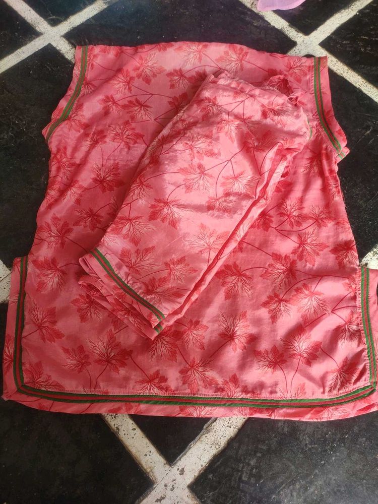 Pink Floral Kurta Set