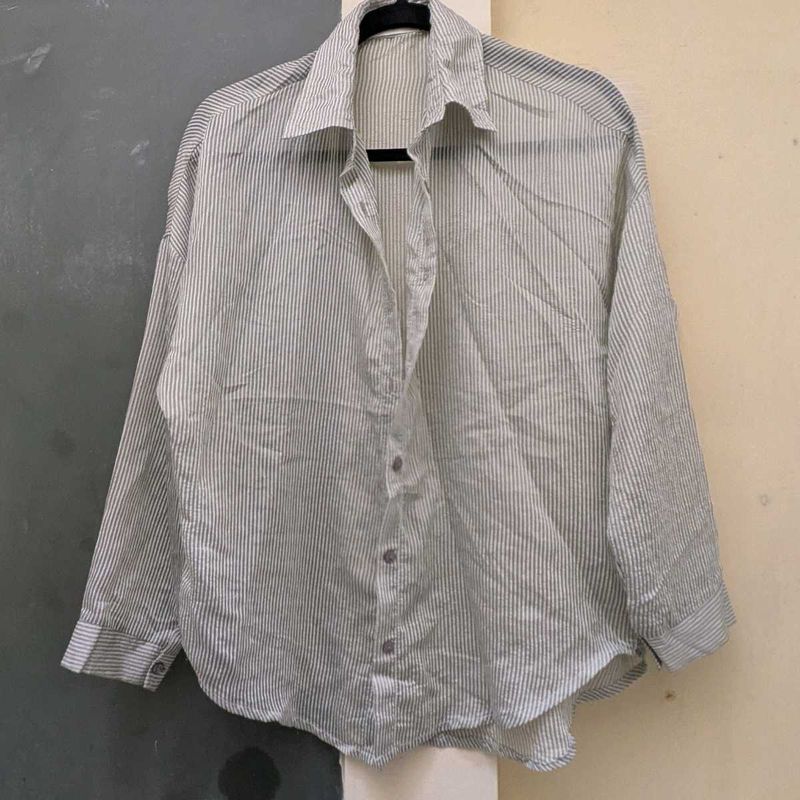 Striped Button-Up Shirt