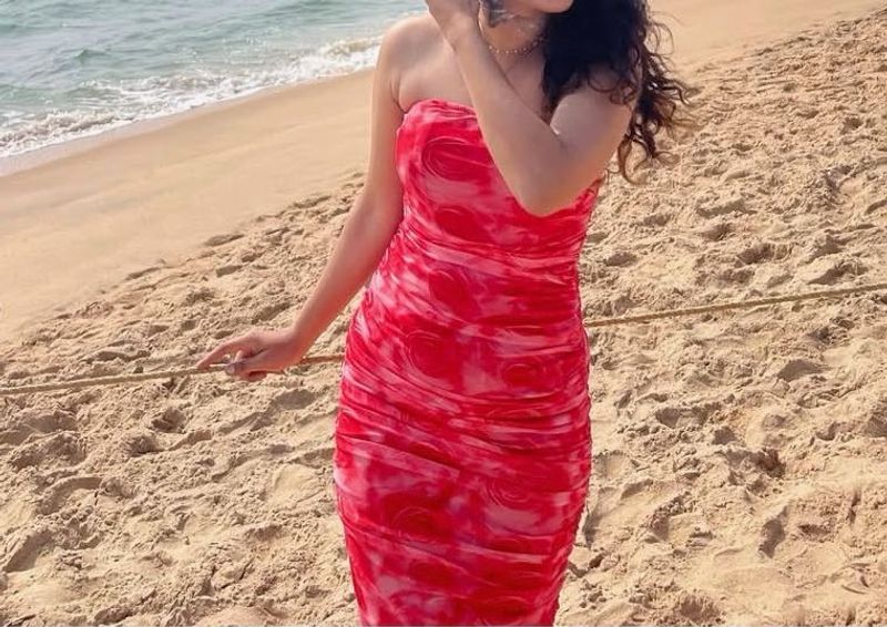 floral sleeveless dress