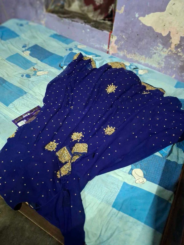 Royal Blue Embroidered Suit