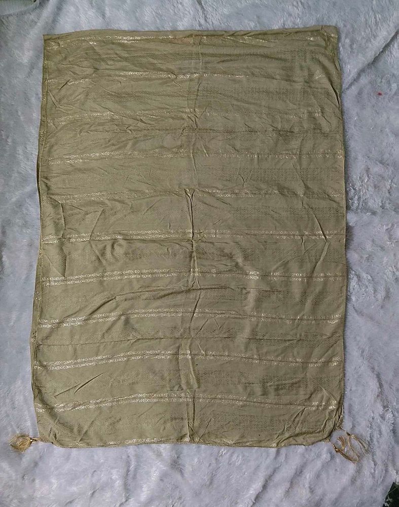 Elegant Dupatta with Golden Stripe