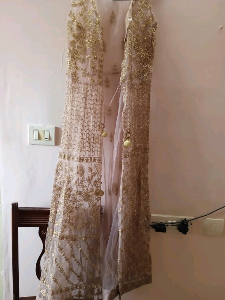 Wedding Dress With Long Shrug