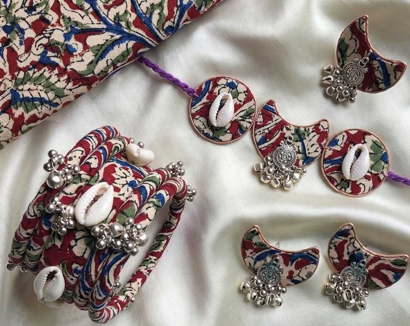 Bohemian Fabric Jewelry Set