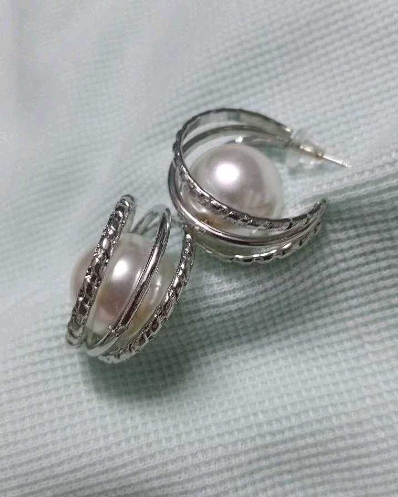Pearl Hoop Earrings
